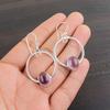 Natural Ametrine Gemstone 925 Sterling Silver Handcrafted Jewelry Earrings 1.37" EE-67-39