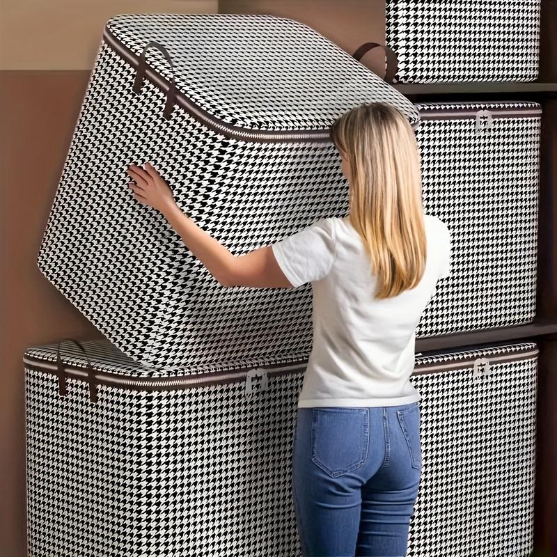 1 pièce Boîte de rangement extra large de 47,55 gallons d'épaisseur pour usage domestique, Seau de rangement grande capacité pour vêtements et literie, Sac anti-poussière et anti-humidité