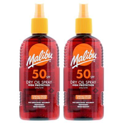 Malibu Olejek w sprayu do opalania SPF50 200ml x2 szt.