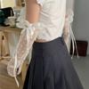 Anti-UV Ribbon Lolita Hollow Lace Arm Warmers Ice Silk Sleeves Sunscreen Sleeve Long Sleeve Glove