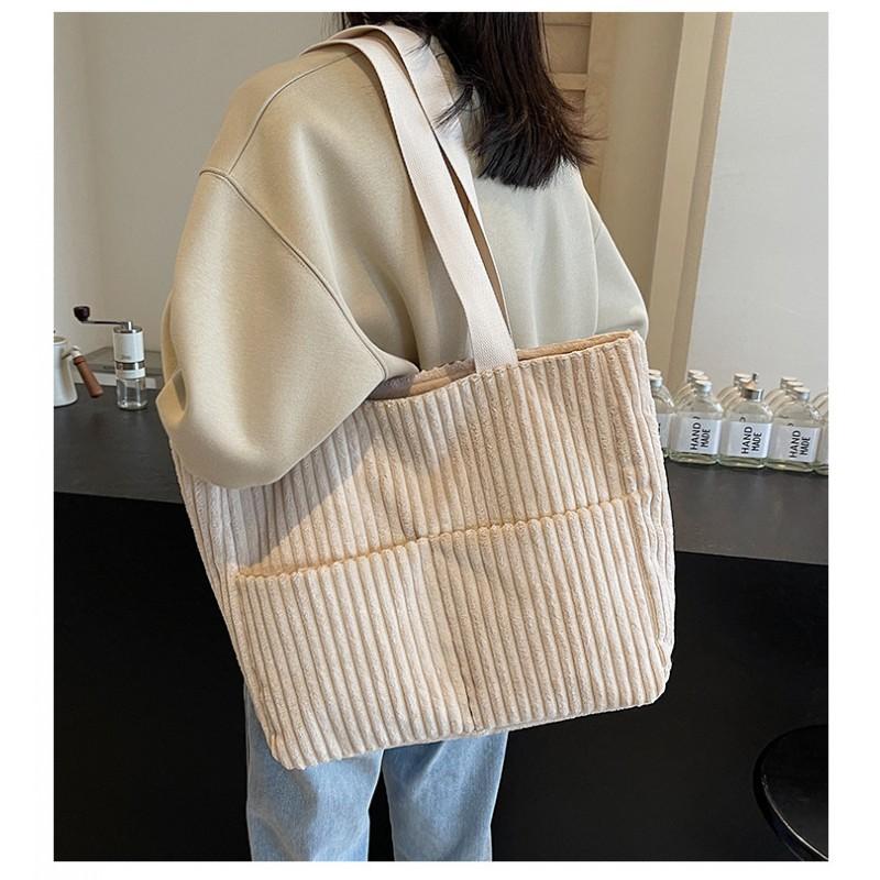 Corduroy Handbag 2026 New All-matching Shoulder Bag Large-capacity Student Commuting Cross-body