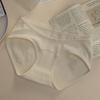 Damen Frühling und Herbst Spitze Rand Reine Baumwolle 10A Bakteriostatisch Erweiterter Schritt Hüfte Mittlere Taille Dreieck Slip
