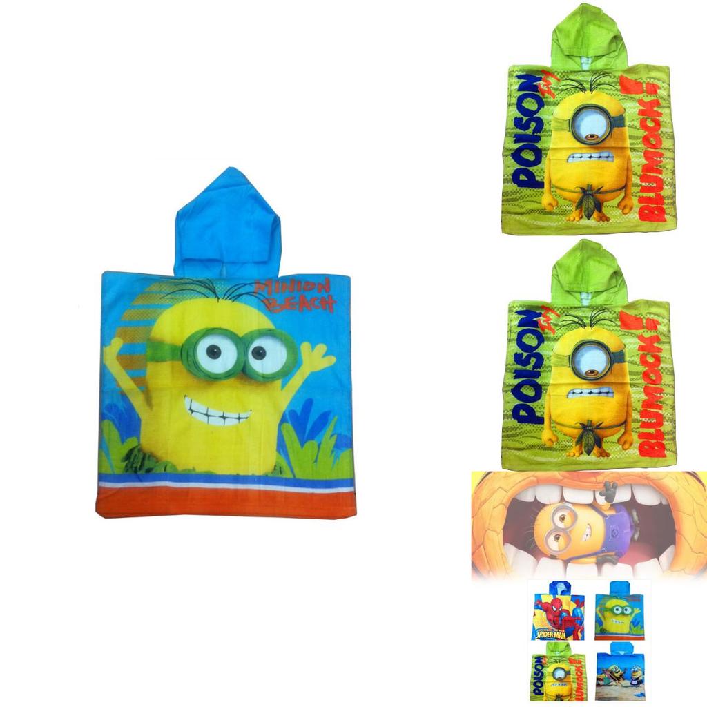 Spider Man Cotton Soft Absorbent Hooded Bath Towel For Kids Beach Pool Use