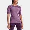Under Armour Solid Color Training Short Sleeve T-Shirt Women Tops Polar-Star-Purple 1360850-501