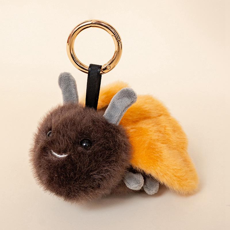 Elephant Skin Rabbit Plush Keychain: Cute Insect and Plant Series with Caterpillar and Bee Figures
