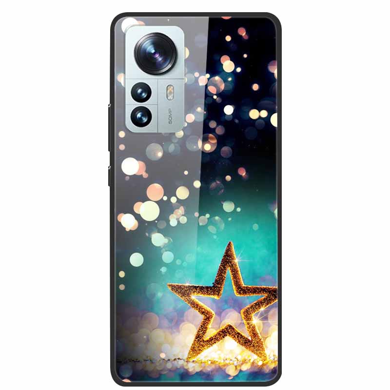 For Redmi Note 12S Case Tempered Glass Hard Back Cover for Xiaomi Redmi Note 12 Note12 Pro 4G 5G Phone Cases Note12S 12 S 12Pro