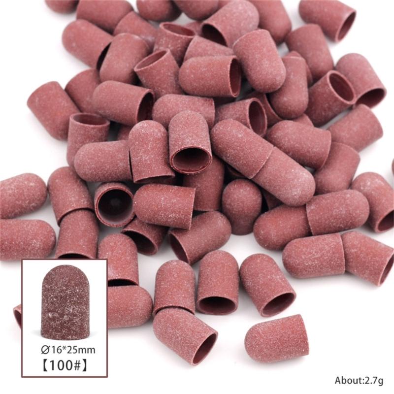 20 Pieces Practical 80-180 Grit Sanding Caps Great For Nail Cutters Suitable For Manicure Pedicure And Podiatry