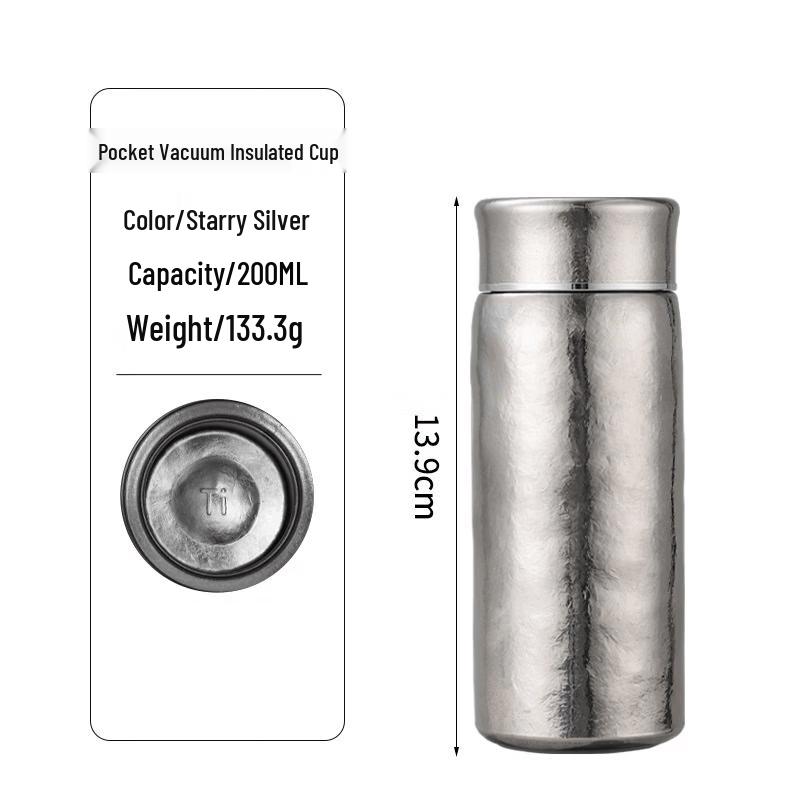 

Shangqi 200ML Portable Titanium Vacuum Thermos