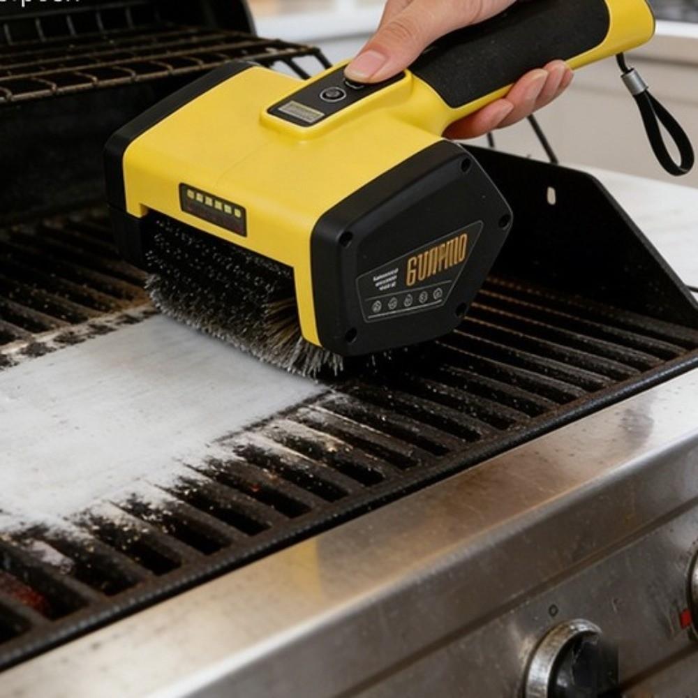Wireless Electric Grill Brush LED Light Deep Cleaning Brush Electric Roller Brush  Barbecue Grill