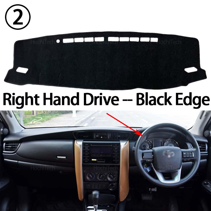 Dashboard Cover Dash Board Mat Carpet Pad for Toyota Fortuner SW4 AN150 AN160 2016- Sunshade Cushion Non-slip Accessories