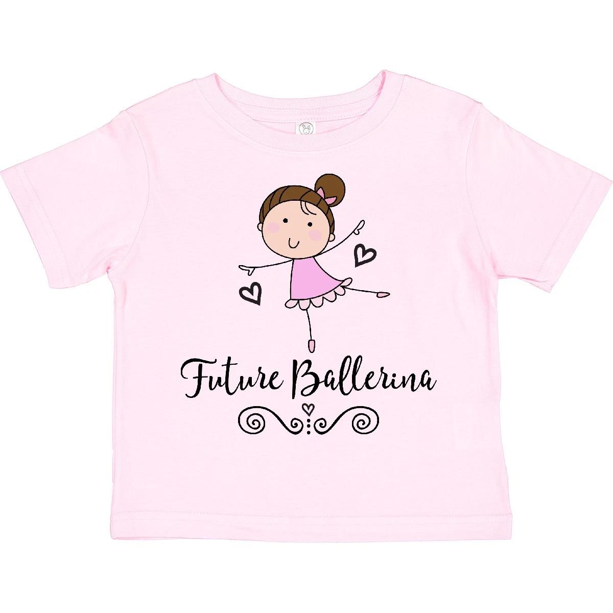 

Inktastic Future Ballerina Girls Dance Toddler kids boys T-Shirt Dancing Apparel Cute Kid 100