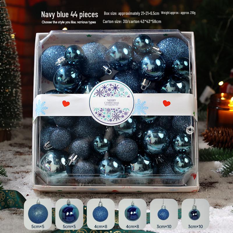 

Рождественская сцена: Орнаменты в виде шаров с гальваническим покрытием и аксессуары для елки