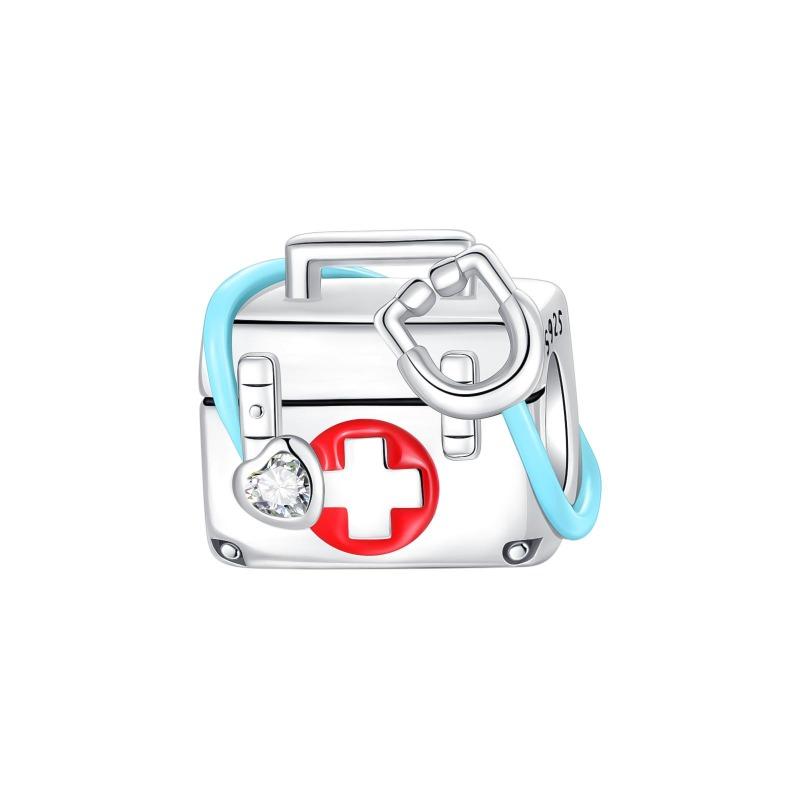 Back To School Copper Charms Bag Earphone Magic Cube Watch Games Console Bead Pendant Fit Bracelet Necklace Jewelry