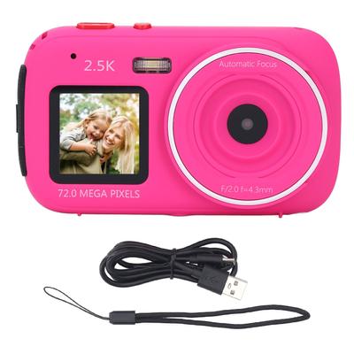 Digitální fotoaparát 72MP 2.5K Dva displeje 16x digitální zoom Autofokus Anti-shake Automatické světlo
