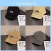 Color Retro Solid Letter Soft Top Fitted Cap Sunshade Ventilation Women Men