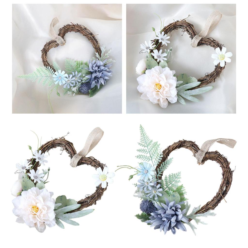 Flower Wreath Garland Wall Hanging for Valentine'S Day Farmhouse Decoration