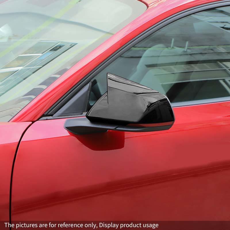 Dekorativ ram för bilens backspegel, skyddskåpa för Ford Mustang 2015 och uppåt med blinkerslampa, biltillbehör för exteriören, ABS-plast
