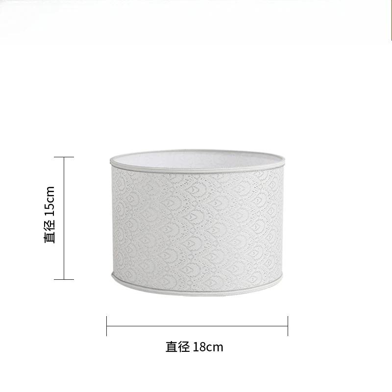 Nordic Cloth Metal Lamp Shade Home Decoration E27 Linen Fabric Metal Desk Lamp Cloth Lampshade 14/22/25cm Height
