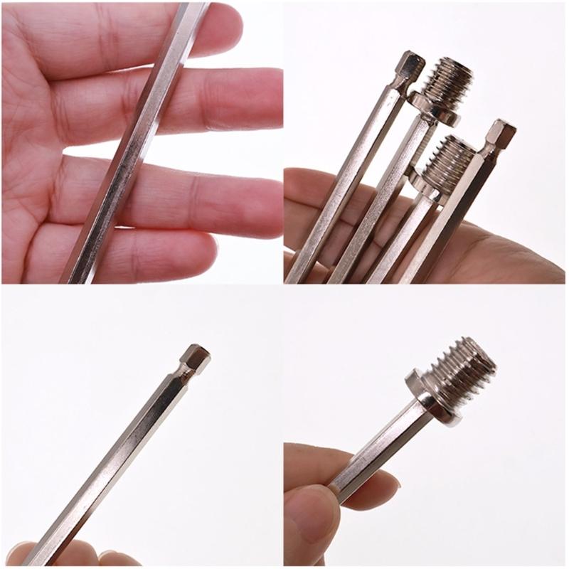 Hexagonal Drill Adapter 140mm Extension Rod M14 Interfaces Quick Installation Tool for Tight Space