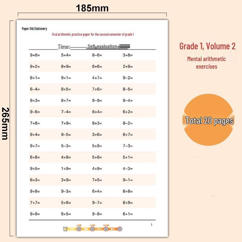 Libro di Esercizi Mentali di Matematica per la Prima Elementare: 30 Domande Giornaliere, Addizione e Sottrazione entro il 20.