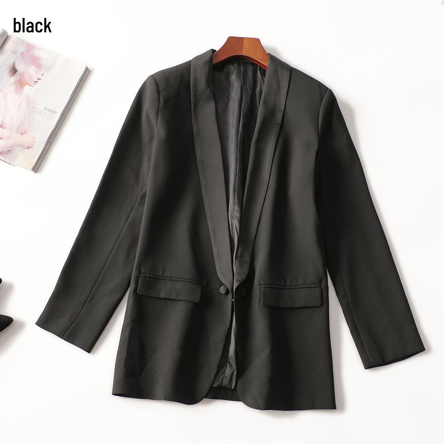 

Autumn Seven-Sleeve Mid-Length Women s Suit Clearance Medium чорний