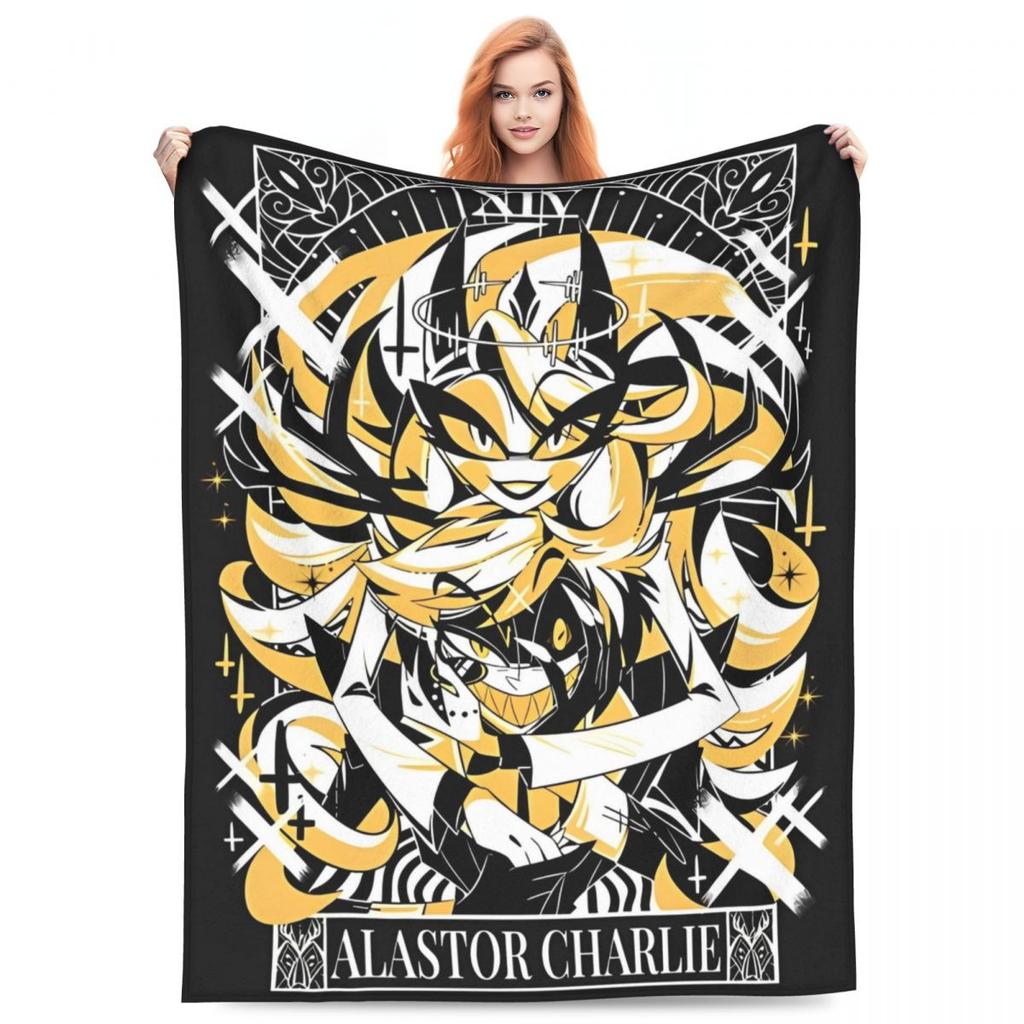 VOX H-Hazbin Hotel Alastor Game Blanket Quality Warm Bedding Throws Winter Picnic Bedroom Comfortable Bedspread