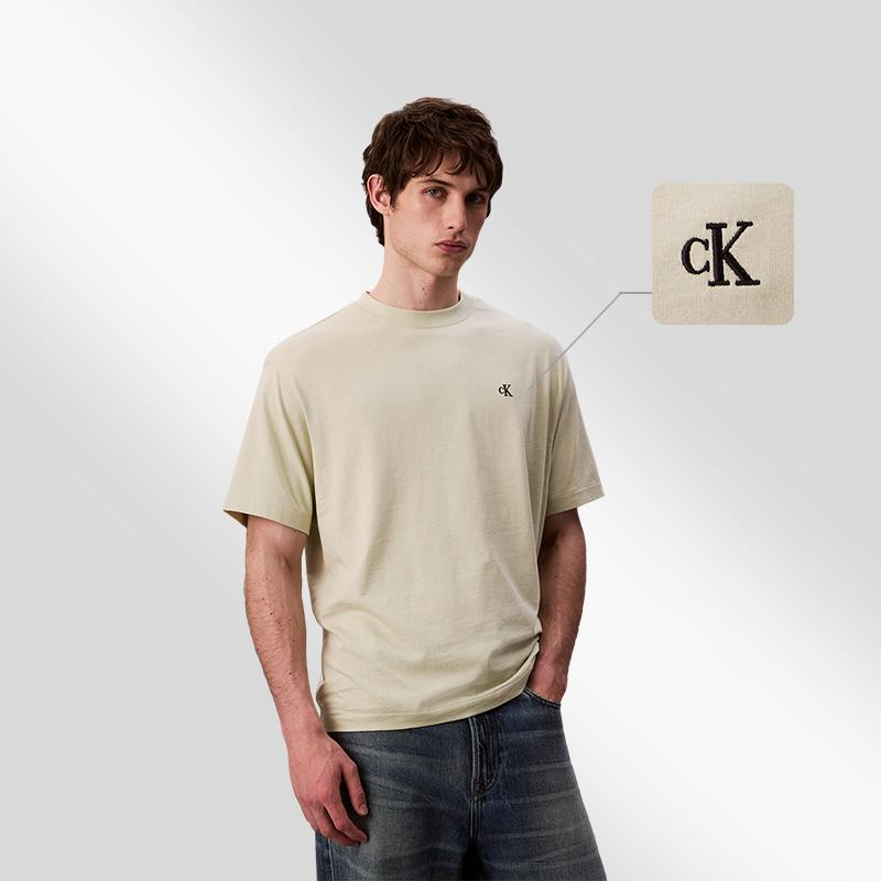 Calvin Klein T-Shirts Men's Crew Neck Moderate 40HM229-CIQ