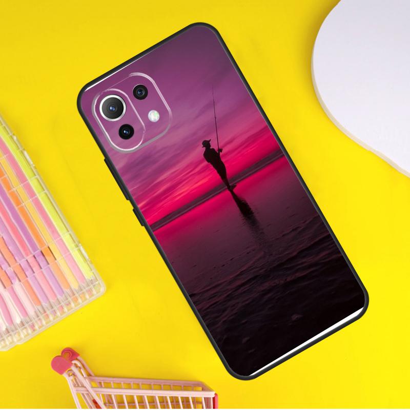 Bass Fishing Lake Sunset Fisherman Cover For Xiaomi 14T Pro 11T 12T 13T 13 14 Ultra POCO X7 Pro X3 X5 F3 F5 F6 M6 X6 Pro Case