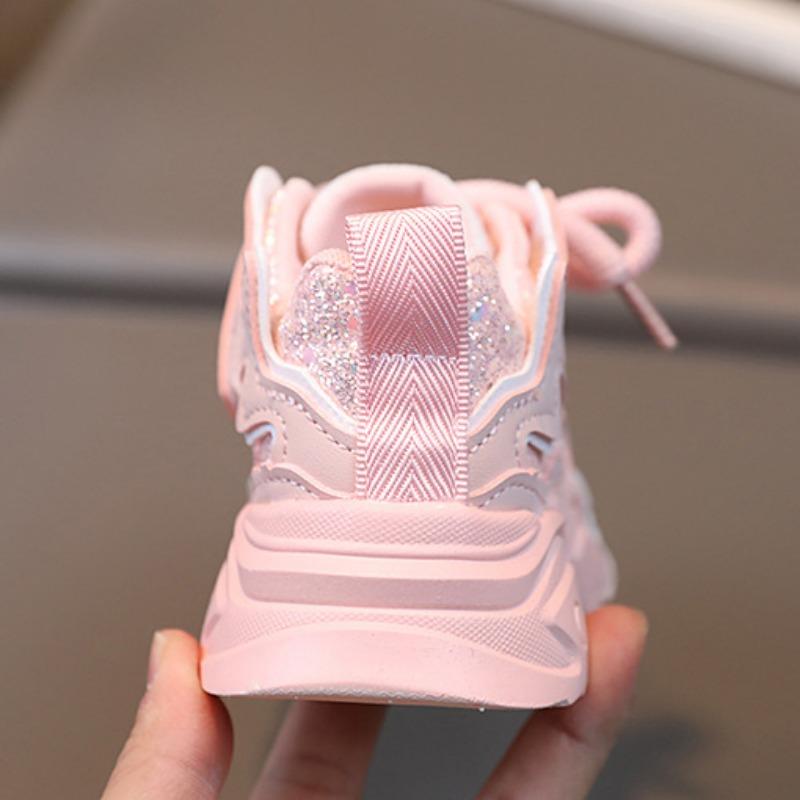 2-8 ani Pantofi sport pentru fete Lungimea piciorului 12-17cm Pantofi copii din piele coreeană Pantofi pentru tată Mov/roz deschis