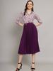 Festklær Designer Topp Tunika Westernklær Dame A-linje Lilla Kjole Kurta Topp