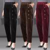 Warm Thicken Corduroy Harem Pants Winter High Waist Fashion Womens Straight Pantalones Vintage Plus Velvet Baggy Sweatpants