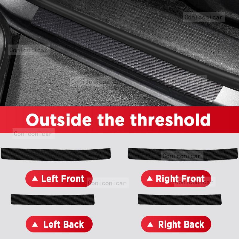 

Car Carbon Fiber Door Sill Sticker For CHERY TIGGO 8 PRO MAX 2025 Threshold Pedal Anti-scratch Decoration Accessories