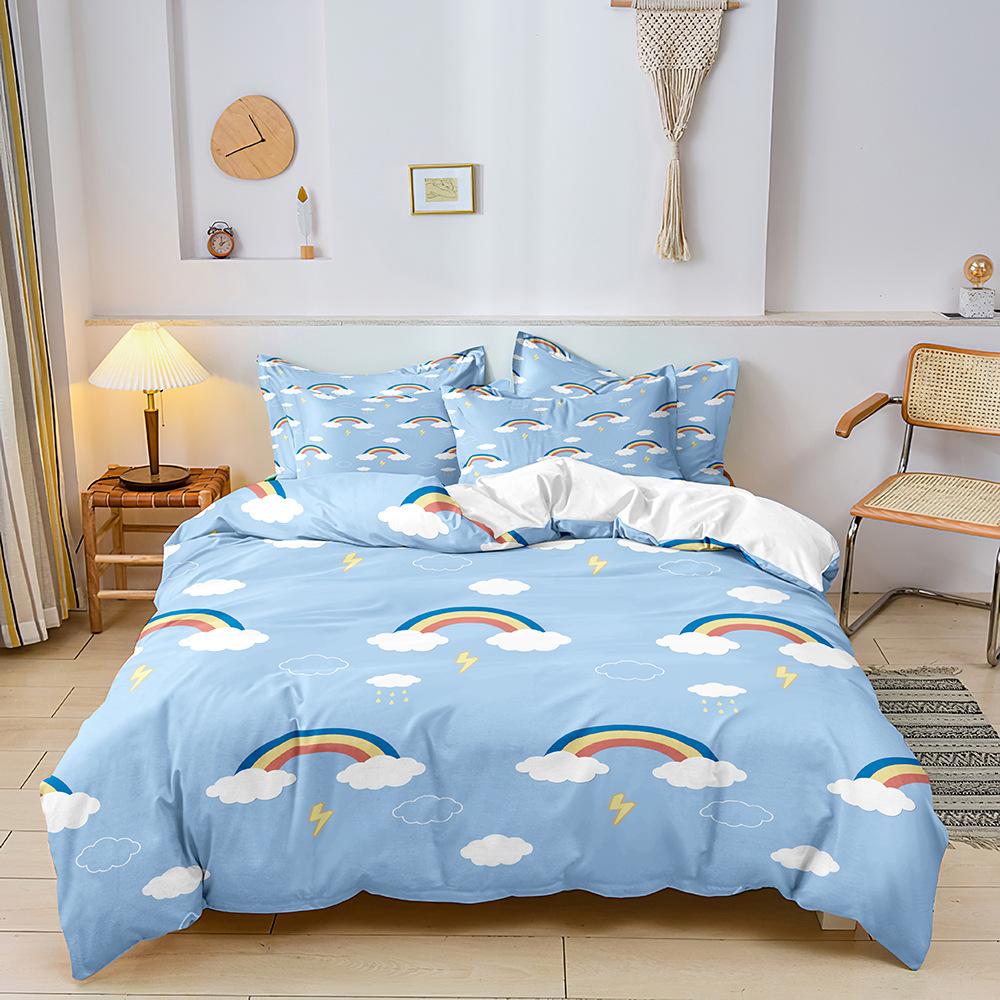 Kit 3D Digital Printing Three-Piece Set, Quilt Cover, Bed Sheet, Pillowcase