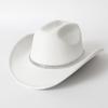European and American men's and women's solid color western cowboy top hat party holiday jazz hat felt hat top hat