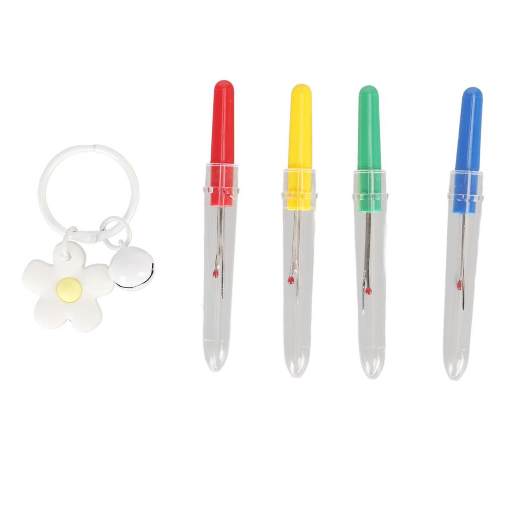 4Pcs Sewing Seam Rippers High Carbon Steel Ergonomic Handle Red Mini Ball Thread Remover for Sewing