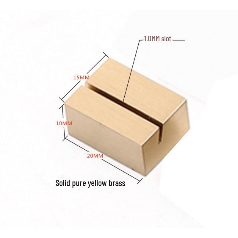 Латунный геометрический держатель для визиток и подставка-клипса для фото