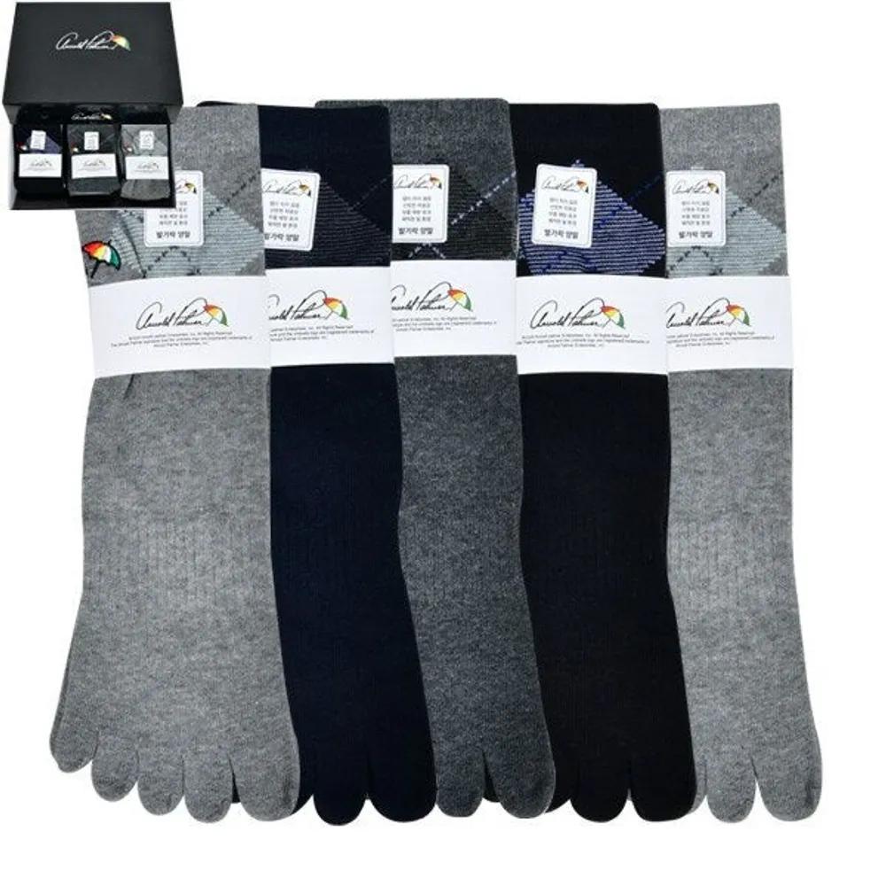 Arnold Palmer Gentlemen s Argyle Toe Cuff Socks 0080ye Random shipping (5 pairs) 26cm