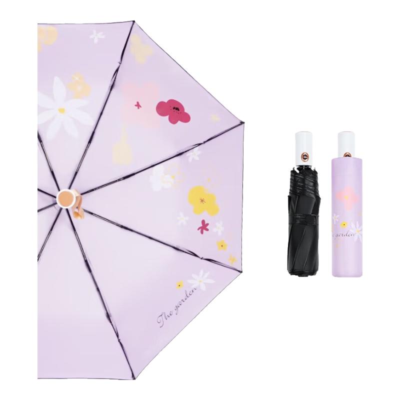 Red Leaf Fully Automatic UV Protection Folding Umbrella