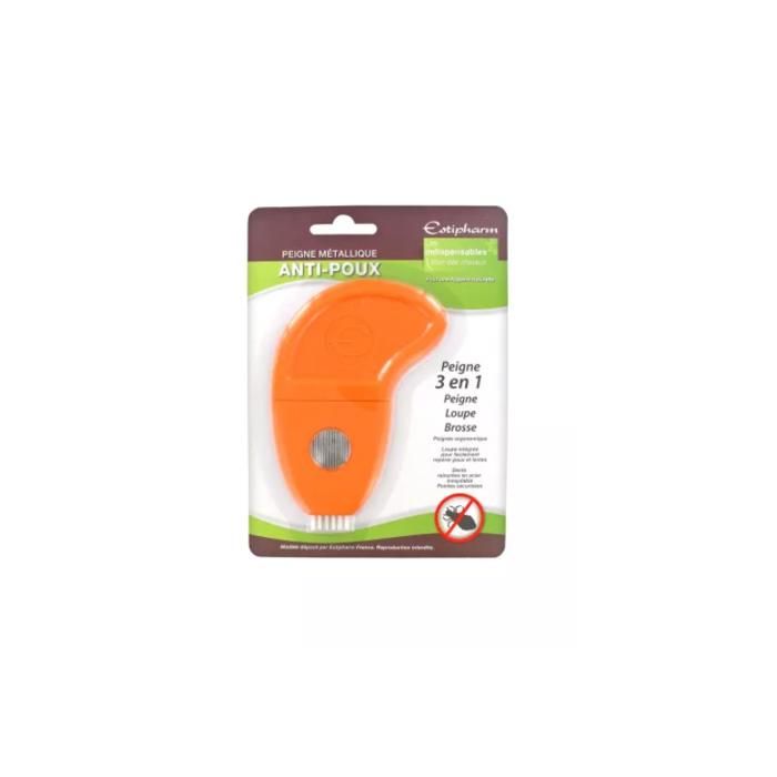 ESTIPHARM Peigne Métallique Anti-Poux 3 en 1