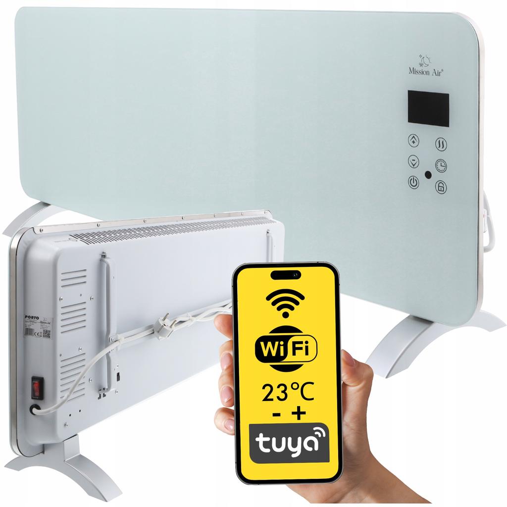 Porto Wifi 2400W White Convector Heater