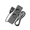 Recessed Power Strip with 2 Sockets USB A USB C Ports Embedded Furniture Charging Station for Desk Nightstand Cabinet