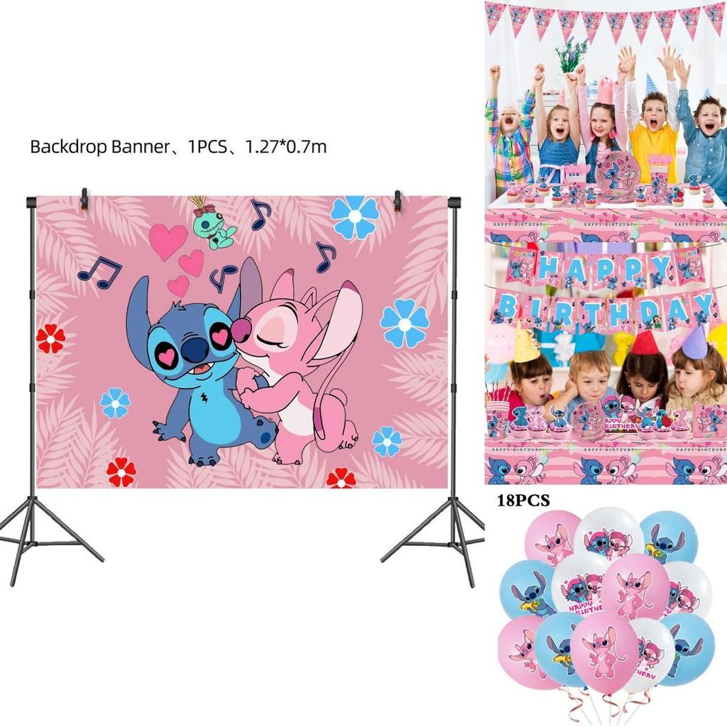 Lilo Stitch Birthday Party Decorations Supplies Banner Cake Topper Balloons