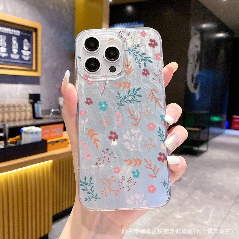 Premium Feather Flower for iPhone11/12/13/14/15/16promax Apple 17Pro Phone Case