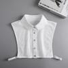 Women Embroidery Lace Detachable Lapel Fake Collar Shirt White Ruffles False Collar Woman Removable False Blouse Nep Kraagie