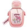 Skater Water Bottle with Straw, 530ml, One-Push Operation, for Kids, My Melody, Ushirou-Shiro, Sanrio Design, PDSH6DX-A