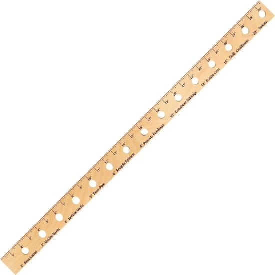 Wooden Plant Ruler Foldable Planting Ruler with Holes Smooth Edge Burr Free Easy To Use Lightweight Portable Garden Ruler
