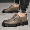 Spring New Men's Leather Shoes, Casual Walking Shoes, Fashionable and Comfortable Shoes