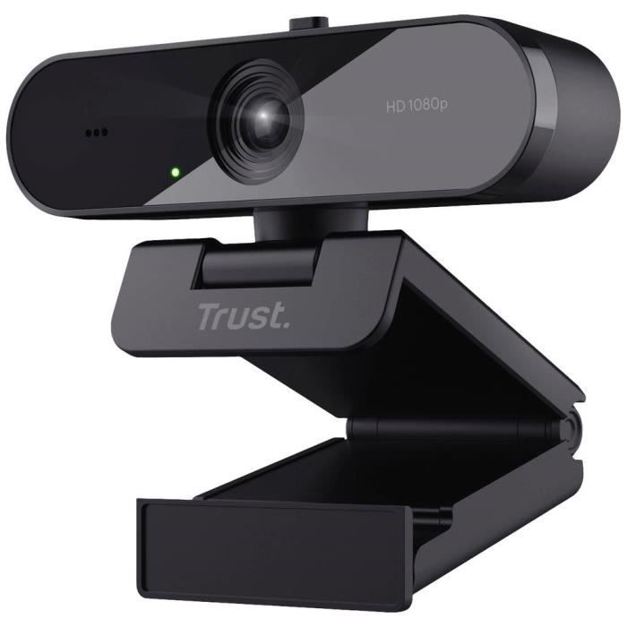 Webcam Full HD - TRUST - TW-200 - 1920x1080 pixels - Microphone à longue distance - Noir