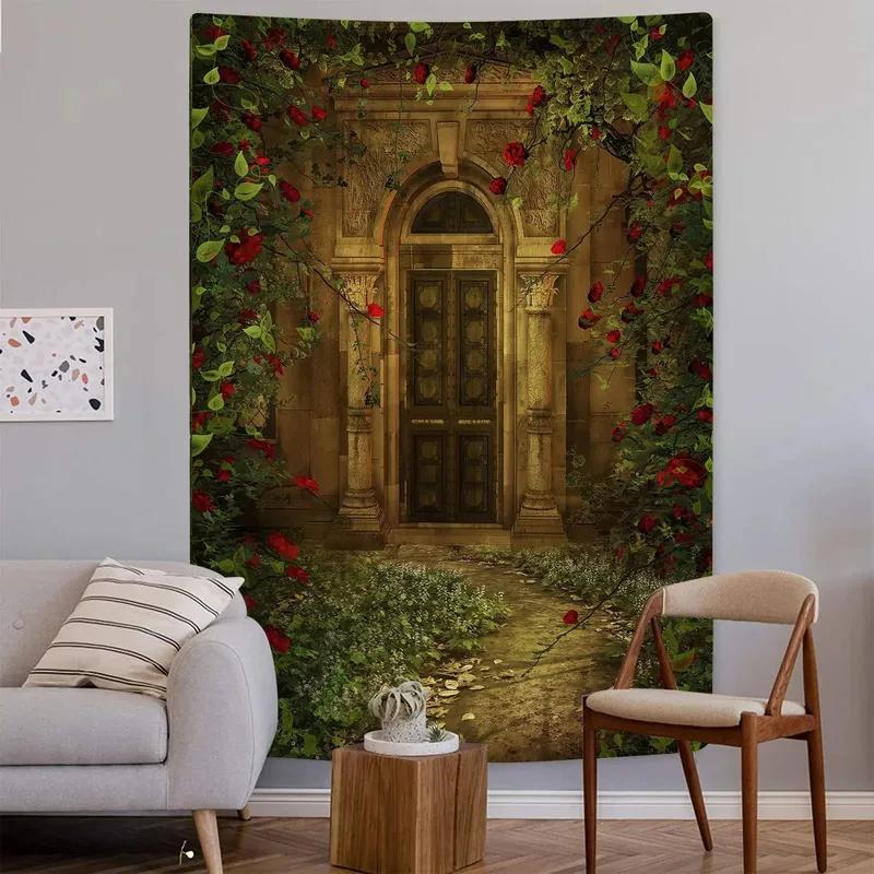 

Пасторальный замок узор гобелен спальня гостиная гобелен украшение стены дома гобелен 100x75cm