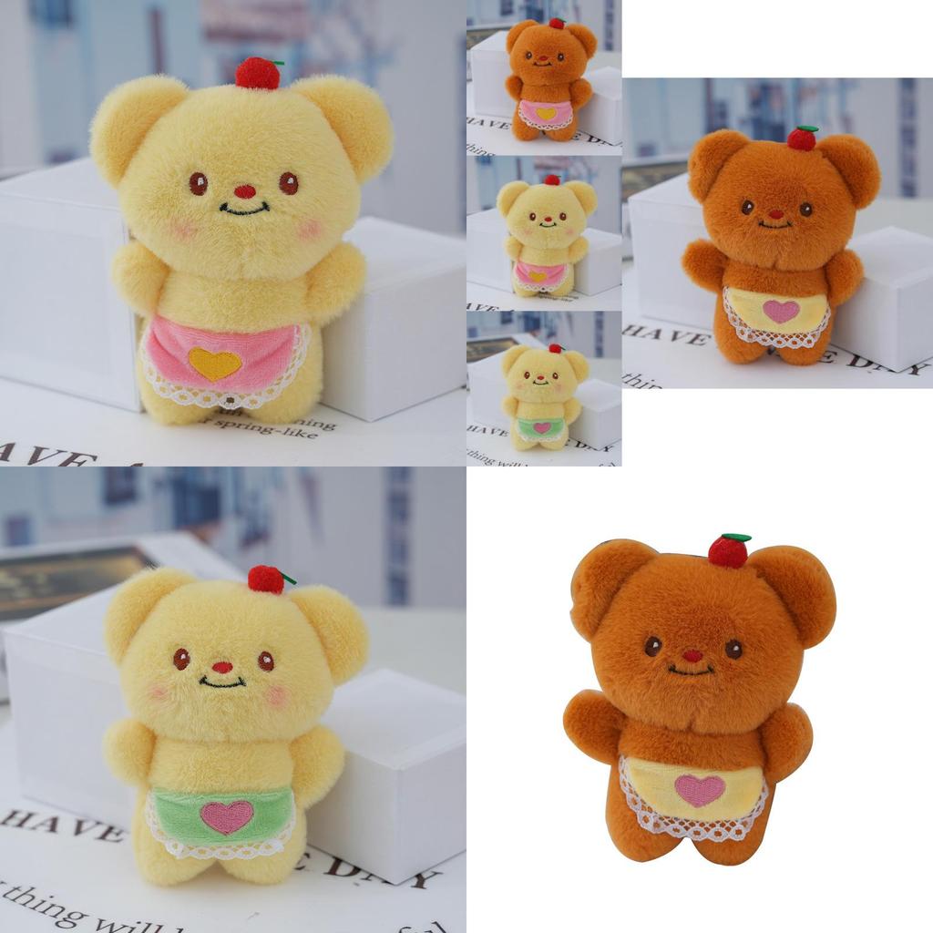 Adorable Butter Bear Plush Keychain Soft Cute Teddy Bear Bag Charm Keyring